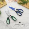 imageJoyJolt Kitchen Shears Heavy Duty Scissors TWO With Scissor Sheaths All Purpose Utility Scissors Herb Scissors Vegetable Scissors Meat Scissors Chicken Shears Stainless Steel Dishwasher SafeBlueBlack  GreenBlack