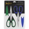imageJoyJolt Kitchen Shears Heavy Duty Scissors TWO With Scissor Sheaths All Purpose Utility Scissors Herb Scissors Vegetable Scissors Meat Scissors Chicken Shears Stainless Steel Dishwasher SafeBlueBlack  GreenBlack