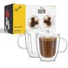 imageJoyJolt Disney Minnie Mouse 3D Double Wall Espresso Glasses 54oz Small Glass Mugs with Handles Coffee Cups Set of 2 Insulated Clear Glasses for Double Shot Espresso Cappuccino Tea Disney GiftsClear