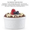 imageJoyJolt Small Ramekins 4 oz Oven Safe Bowls White Embossed Porcelain Ceramic Ramekin Set of 4 Creme Brulee Ramekins Souffle Cups Custard Cups Charcuterie Bowls Sauce Cups Gratin Ramiken