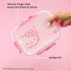 imageJoyJolt Sanrio Hello Kitty Fluted Glass Food Storage Containers with Lids 2x Airtight Glass Storage Containers with Lids for Kitchen Reusable Lunch Meal Prep Container Cute Hello Kitty Gifts
