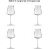 imageJoyJolt Sidney Stemless Wine Glasses Set of 4  19 oz Modern Drinking Glasses  Tapered Bulb Shaped Tumbler Cups for White and Red Wine  Home Bar Glass Set  Premium Crystal Made in EuropeBurgundy Wine Glasses