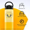 imageJoyJolt Harry Potter Hufflepuff Stainless Steel Water Bottle with Flip Straw Lid 22 oz Vacuum Insulated Water Bottle Yellow Reusable BPAFree Travel Tumbler Harry Potter Gifts for Women Men