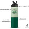 imageJoyJolt Harry Potter Slytherin Stainless Steel Water Bottle with Flip Straw Lid 22 oz Vacuum Insulated Water Bottle Green Reusable BPAFree Travel Tumbler Harry Potter Gifts for Women Men Him Her