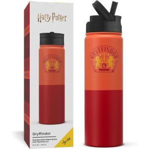 imageJoyJolt Harry Potter Gryffindor Stainless Steel Water Bottle with Flip Straw Lid 22 oz Vacuum Insulated Water Bottle Red Reusable BPAFree Travel Tumbler Harry Potter Gifts for Women Men Him Her